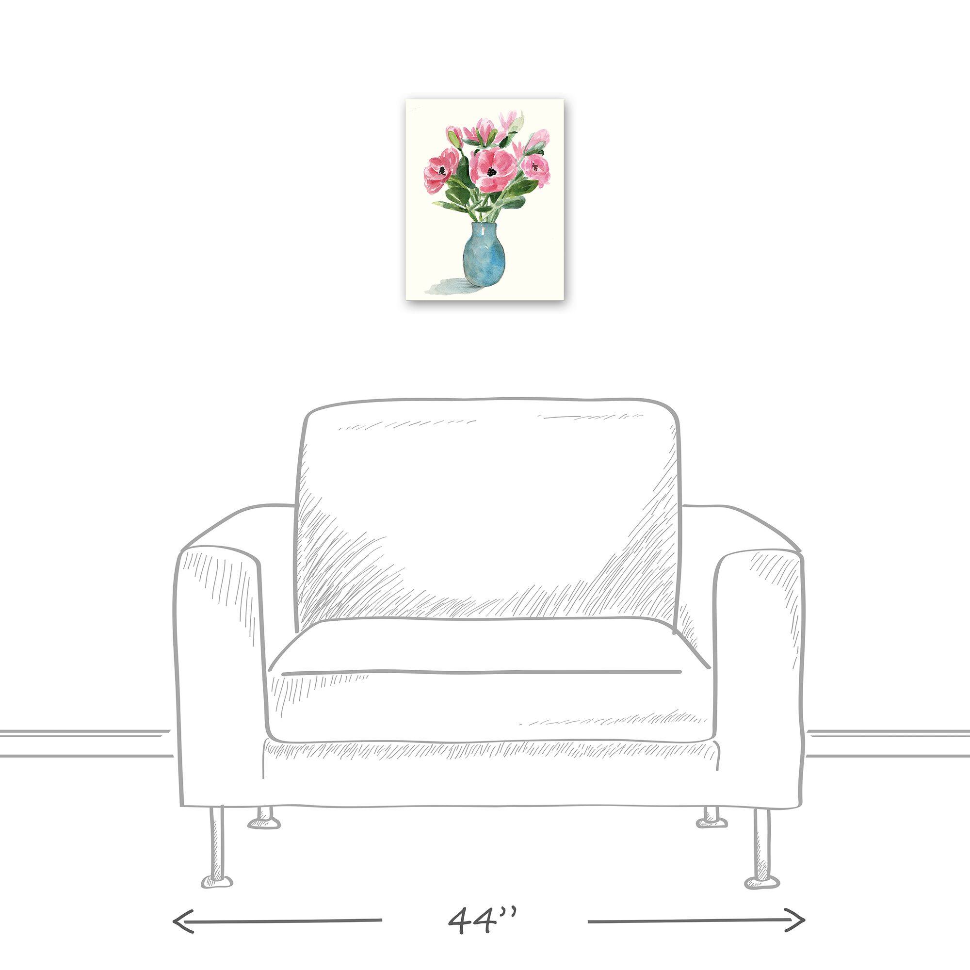 Blue Vase Florals 11" x 14" Canvas Wall Art
